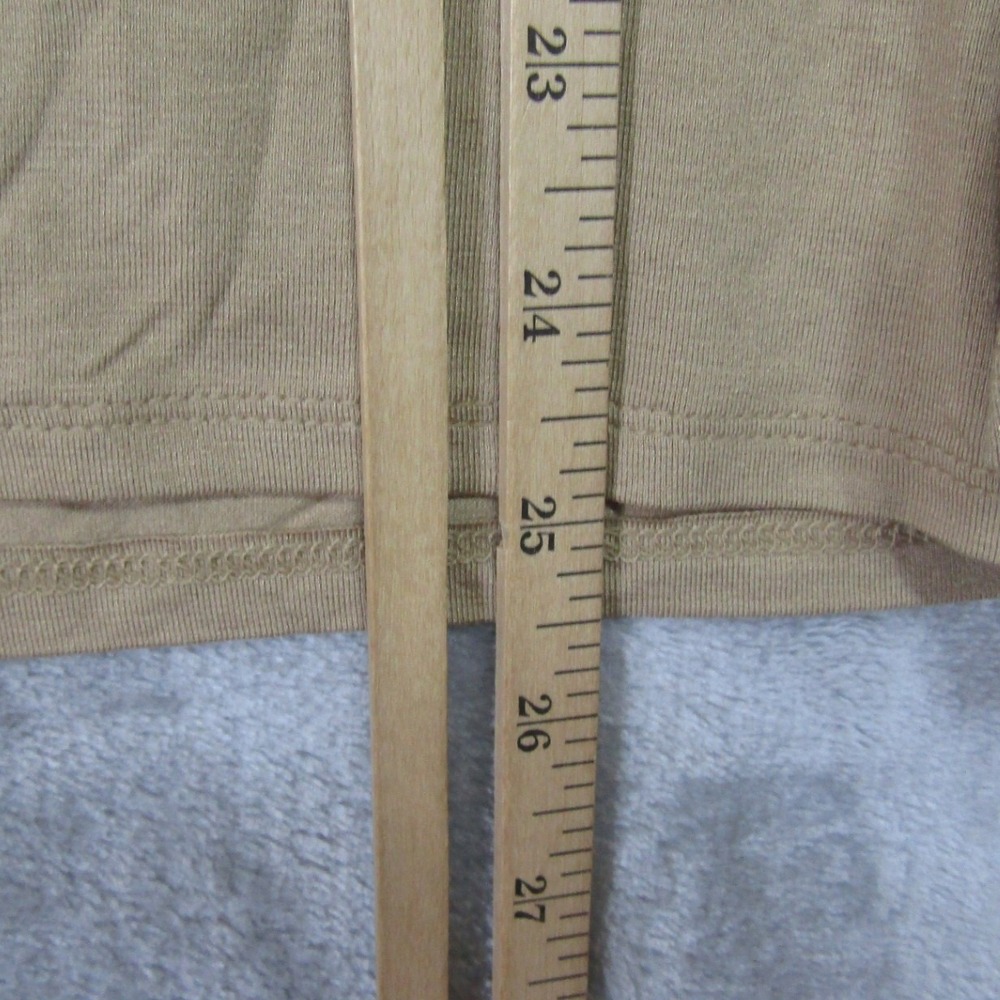 Chico's The Ultimate Tee Womens Large Tan Good Long Sleeve Rayon Spandex Stretch - Picture 5 of 6